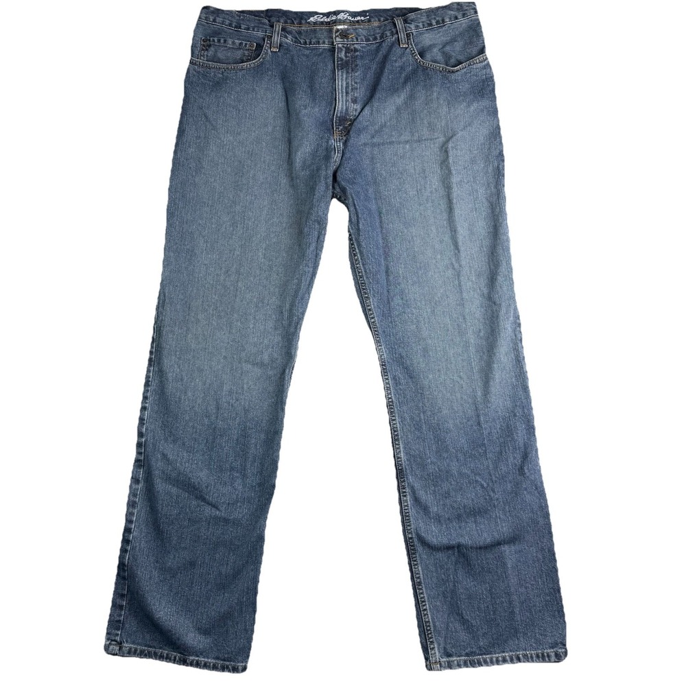 Eddie Bauer Relaxed Jeans Men's 40x32 Boot Cut Specially Dyed Denim Medium Wash